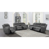 Charcoal Upholstered Power Glider Recliner With Pocket Coils - Omega Lifestyles