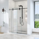 Frameless Matte Black 8mm Tempered Glass Shower Door - Omega Lifestyles