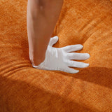 Modern Linen 3-Seat Chesterfield Sofa With Crystal Buttons - Omega Lifestyles