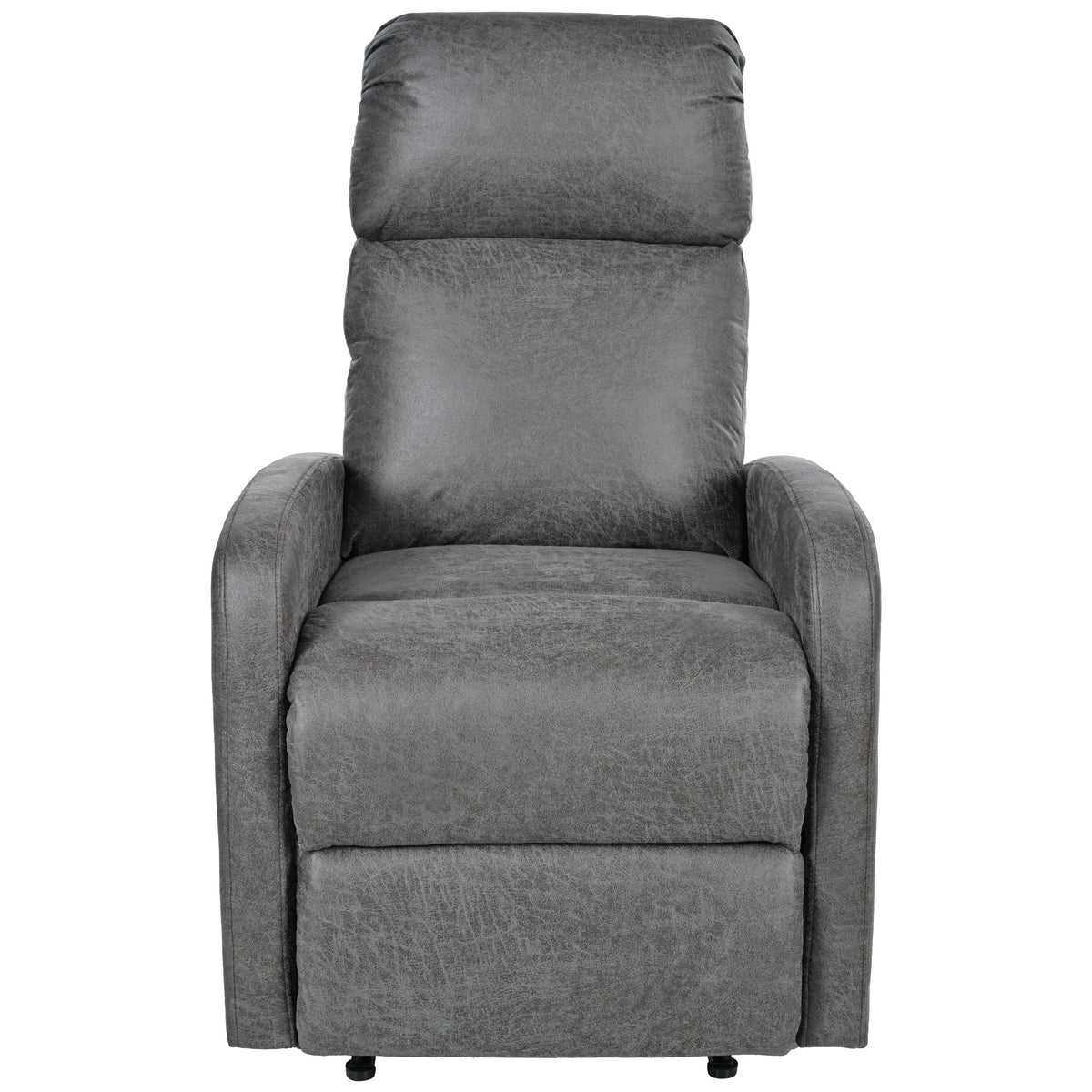 Manual Recliner Chair Microfiber Upholstered Adjustable Backrest