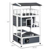 Outdoor Wooden Cat House With Escape Doors And Platform - Sleep Galleria