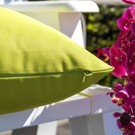 Outdoor Weather-Resistant Lime Green Polyester Pillow 20x20 - Omega Lifestyles