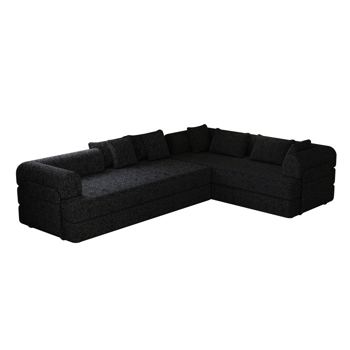 Convertible Chenille Sleeper Sofa Bed With Storage Pocket 2PCS - Omega Lifestyles