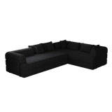 Convertible Chenille Sleeper Sofa Bed With Storage Pocket 2PCS - Omega Lifestyles