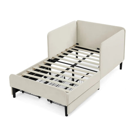Twin Velvet Upholstered Platform Bed Frame With Storage - Omega Lifestyles