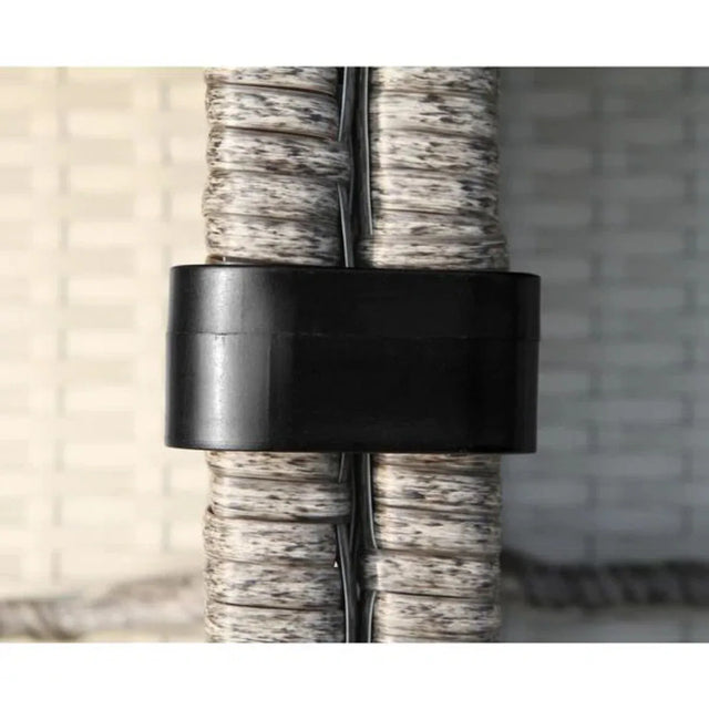 6-Piece Gray Wicker Outdoor Sectional Seating Set With Cushions - Omega Lifestyles