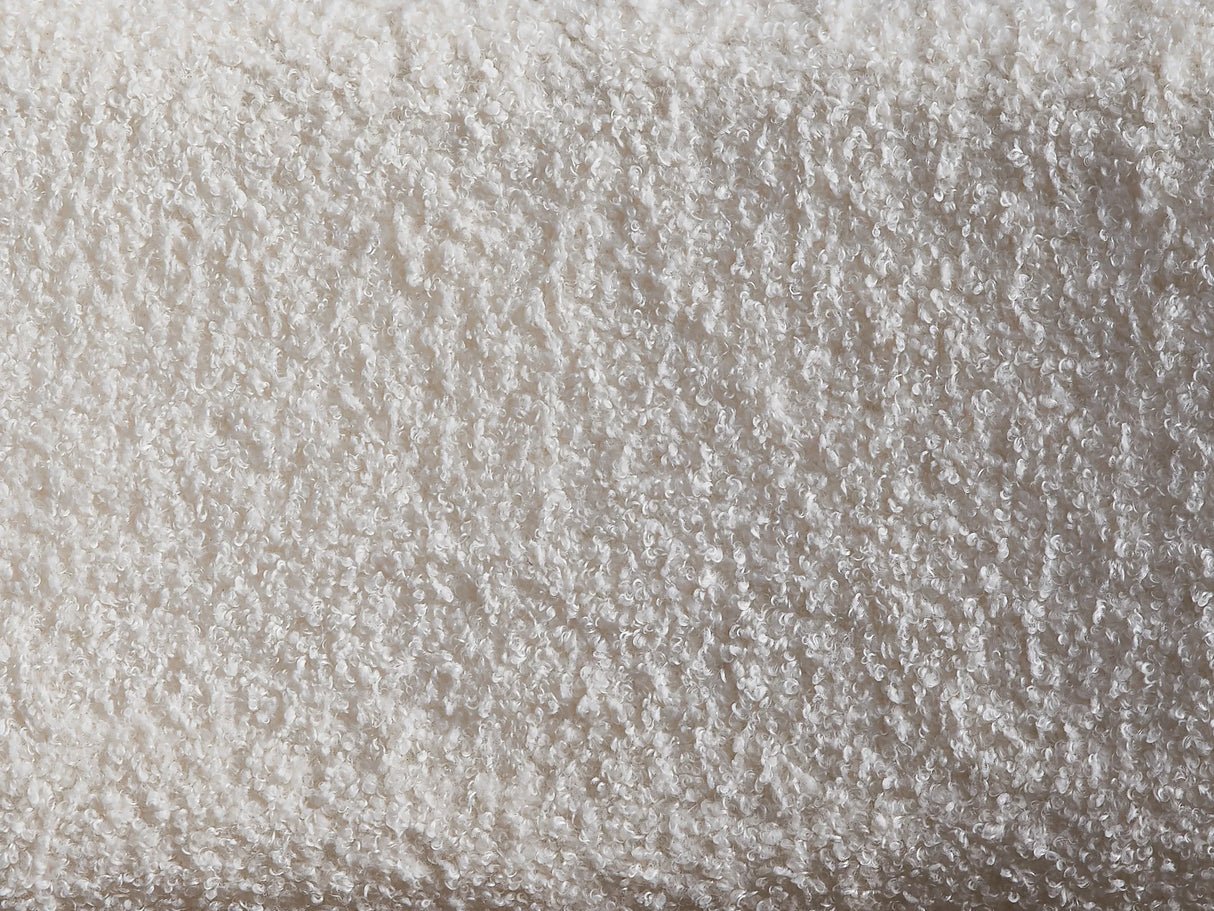 Set of 2 White Boucle Walnut Finish Side Chairs - Omega Lifestyles