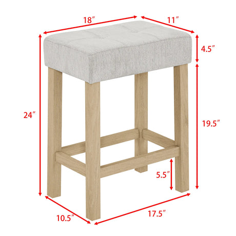 4-Piece Light Oak Solid Wood Bar Table And Stools Set - Omega Lifestyles