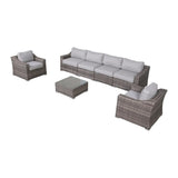 Fully Assembled Outdoor Wicker Seating Group With Cushions - Omega Lifestyles
