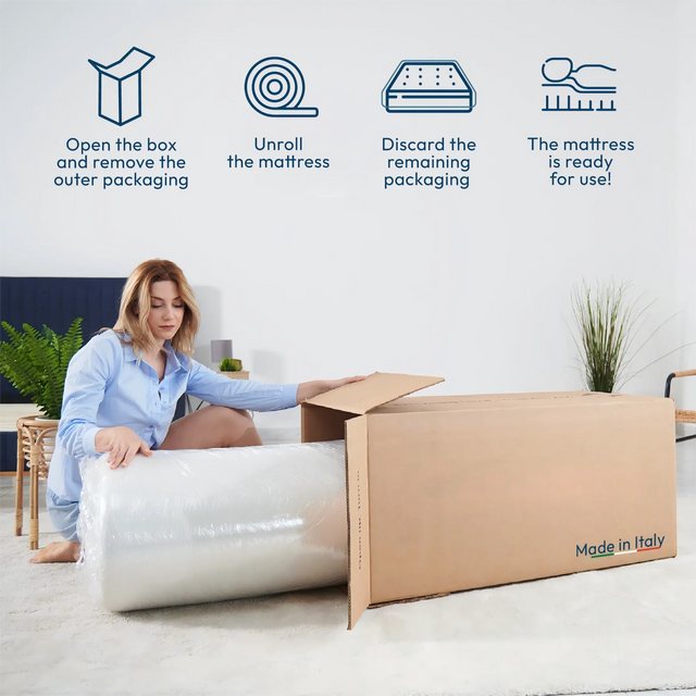 Medium 12-Inch Hybrid Ice Memory Foam Queen Mattress - Omega Lifestyles