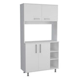 2-Piece Kitchen Island Cart And Pantry Cabinet Set - Omega Lifestyles