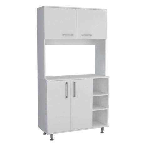 2-Piece Kitchen Island Cart And Pantry Cabinet Set - Omega Lifestyles