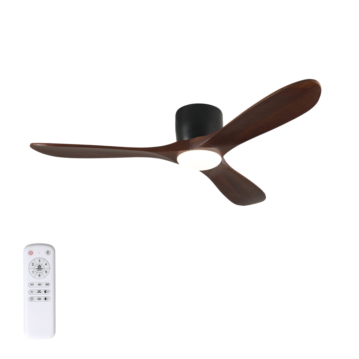 52-Inch Reversible DC Motor Lighted Ceiling Fan