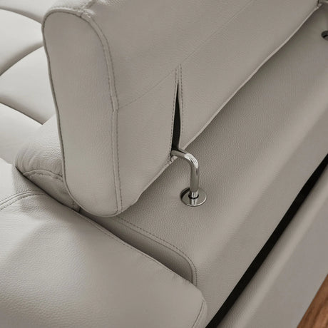 Electric Control Genuine Leather 4-Seat L Chaise Reclining Sofa - Omega Lifestyles