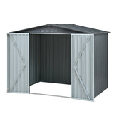 Heavy-Duty Galvanized Steel 6x8ft Outdoor Storage Shed - Omega Lifestyles
