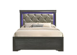 Modern Full Upholstered Wood Bed With LED Headboard - Omega Lifestyles