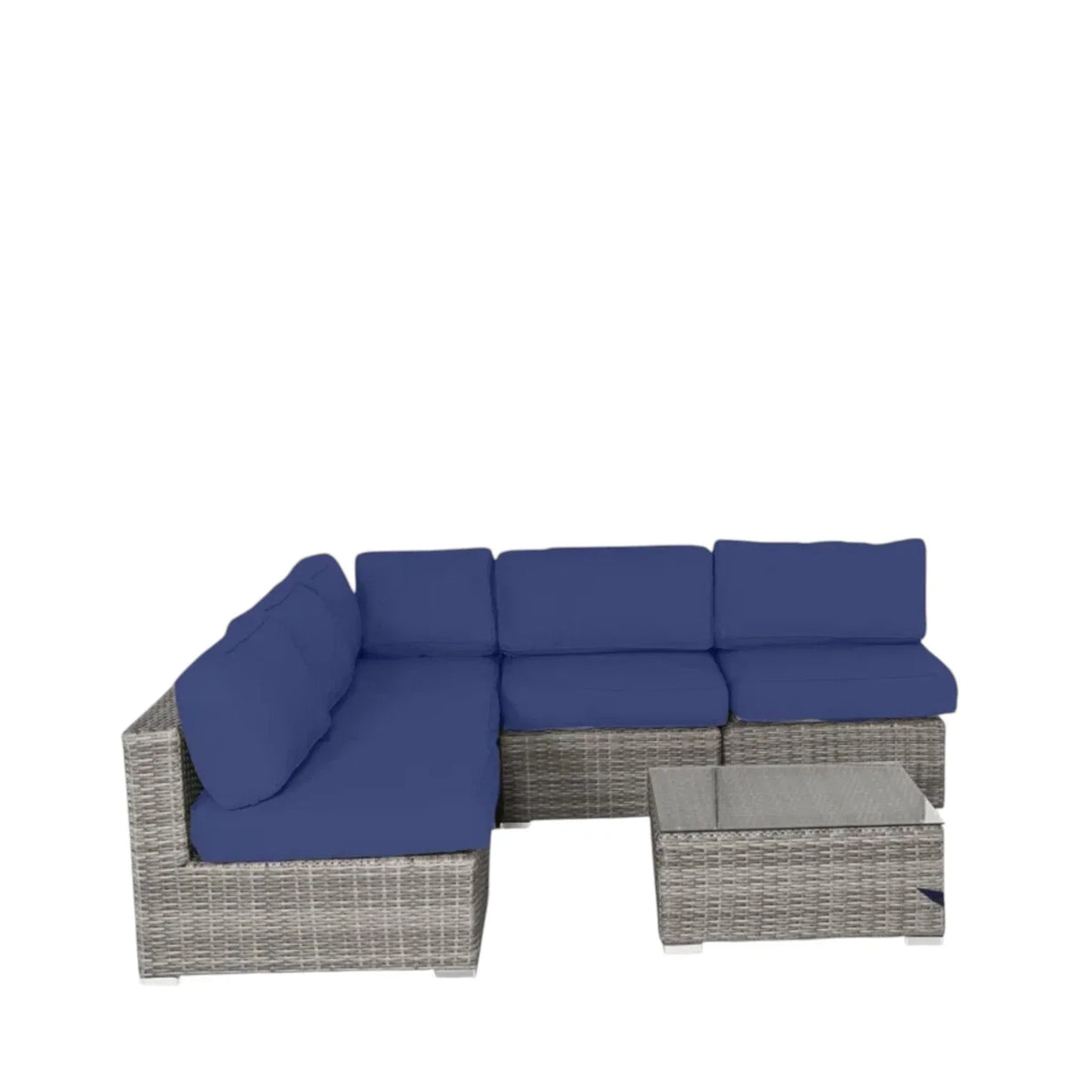 6-Piece Pre-Assembled Outdoor Wicker Sofa Set With Cushions - Omega Lifestyles