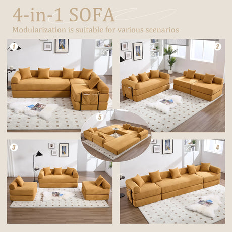 Convertible Corduroy Memory Foam Folding Sofa Bed - Omega Lifestyles