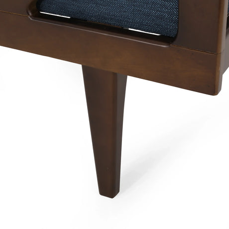 Chic Navy Blue Fabric Button-Tufted Chaise Lounge - Omega Lifestyles