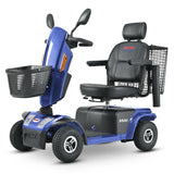 Heavy Duty Blue Metal Mobility Scooter With Suspension - Omega Lifestyles
