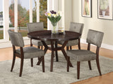 5-Piece Fabric Dining Room Table And Chair Set - Omega Lifestyles