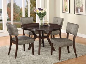 5-Piece Fabric Dining Room Table And Chair Set - Omega Lifestyles