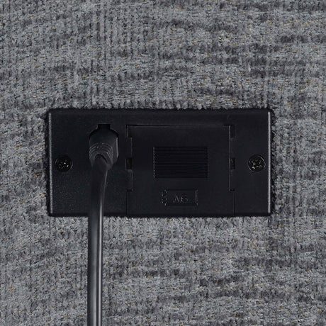 Charcoal Upholstered Power Glider Recliner With Pocket Coils - Omega Lifestyles