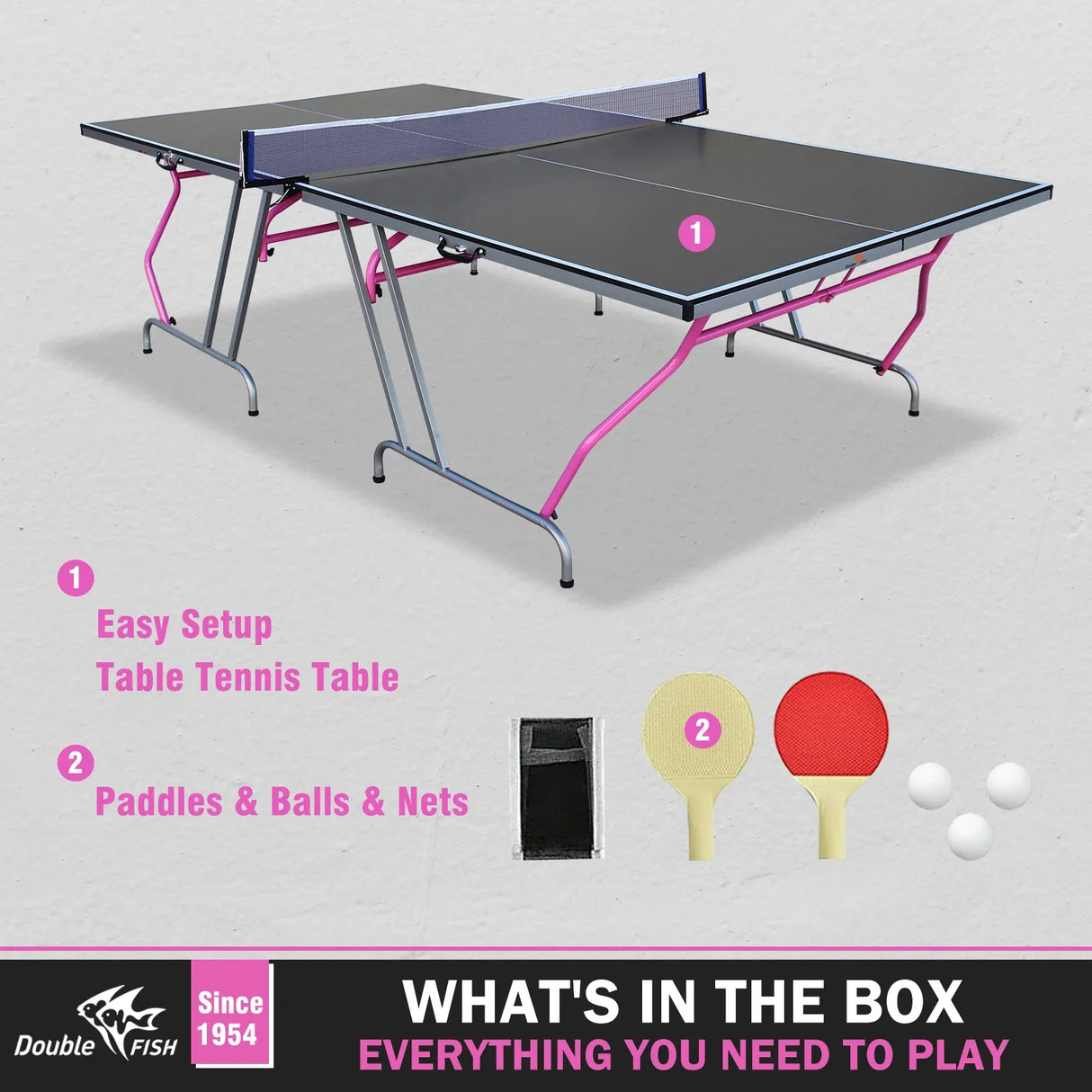 Foldable Portable 8x4 Ft Indoor Outdoor Table Tennis Table - Omega Lifestyles