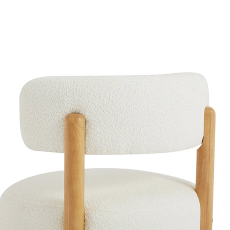 Modern Farmhouse Beige Bouclé Upholstered Accent Chair - Omega Lifestyles
