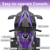 12V Violet Kids Electric Ride-On Motorcycle Toy - Omega Lifestyles