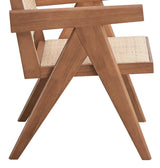 2-Piece Natural Wood Rattan Accent Chair And End Table Set - Omega Lifestyles