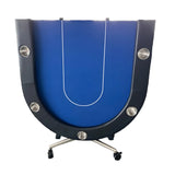 Premium Foldable 10-Player Modern MDF Metal Poker Table - Omega Lifestyles