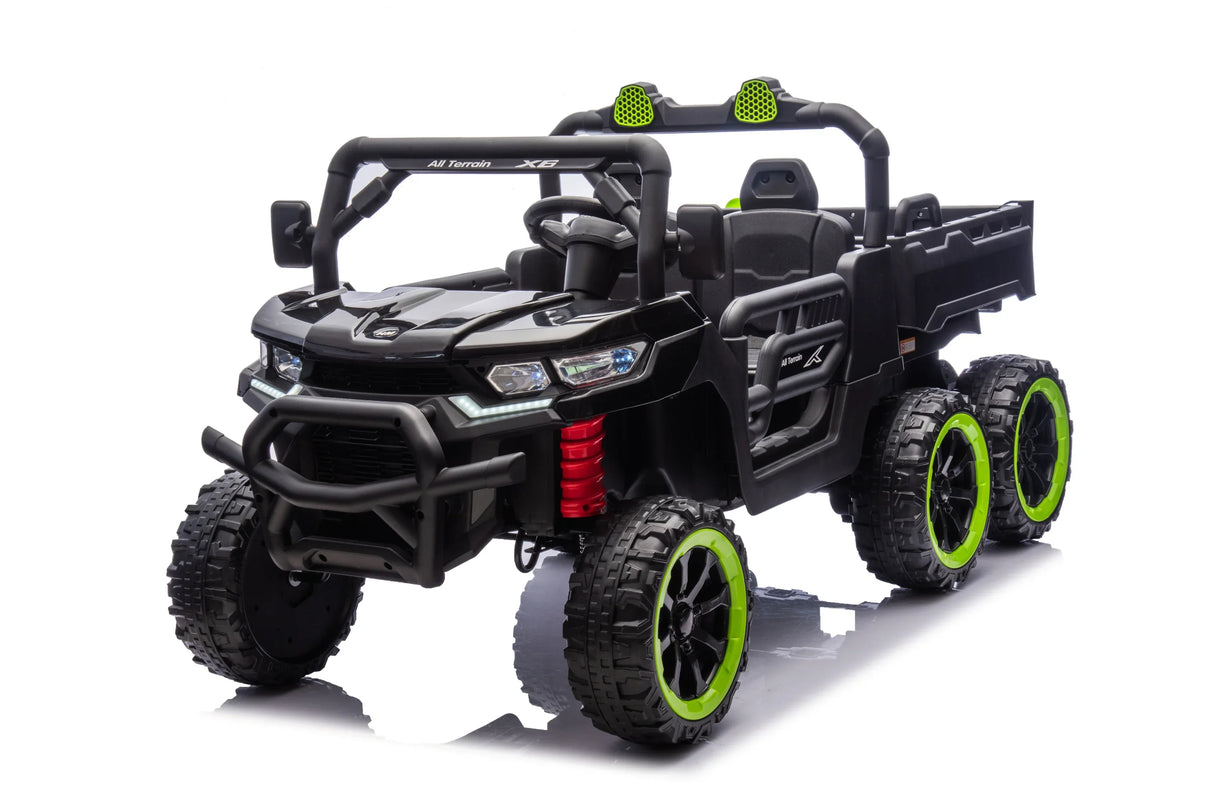 24V 2-Seater 6-Wheel Electric Ride On Dump Truck - Omega Lifestyles