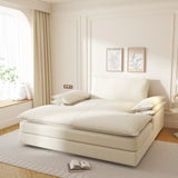 Modern Oversized Chenille Lounge Chair With Wide Armrests - Omega Lifestyles