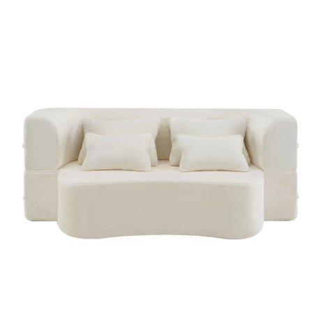 Queen Plush High-Density Foam Folding Futon Sofa Mattress - Omega Lifestyles