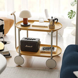 Antique Yellow Artsy Mobile Kitchen Storage Cart - Omega Lifestyles