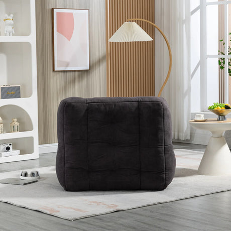Velvet Memory Foam Bean Bag Chair With Ottoman - Omega Lifestyles