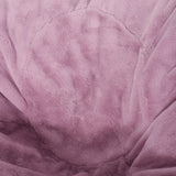Lavender Faux Fur Foam Filled Rounded Bean Bag Chair - Omega Lifestyles
