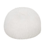 Rounded Faux Fur Foam Filled Bean Bag Chair - Omega Lifestyles