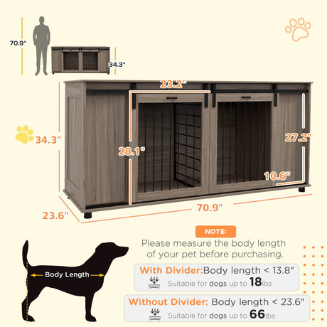 Modern Multipurpose Dog Crate Furniture With Storage - Sleep Galleria