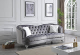 Glam Velvet Tufted 3-Seat Sofa With Nailhead Trim - Omega Lifestyles