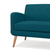 Mid-Century Modern Blue Green 3-Seat Sofa - Omega Lifestyles