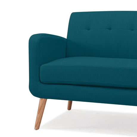 Mid-Century Modern Blue Green 3-Seat Sofa - Omega Lifestyles
