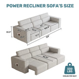 Power Reclining 3-Seat Sofa With Bluetooth Wireless Charging - Omega Lifestyles