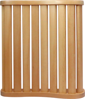 Ergonomic Solid Wood S-Shaped Sauna Backrest - Omega Lifestyles