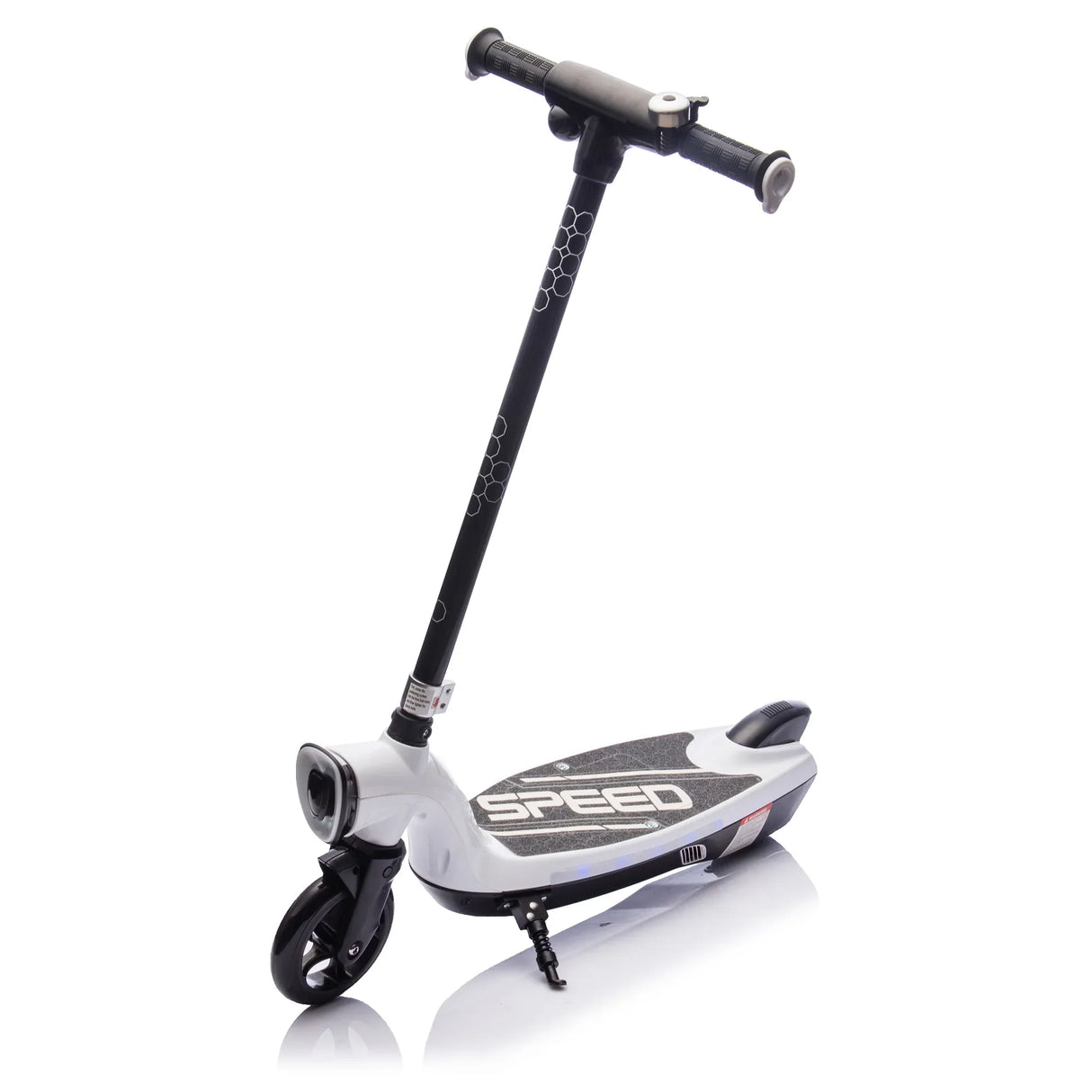 Kids Electric Scooter With Kickstand Bell Rear Brake And LED Lights - Omega Lifestyles
