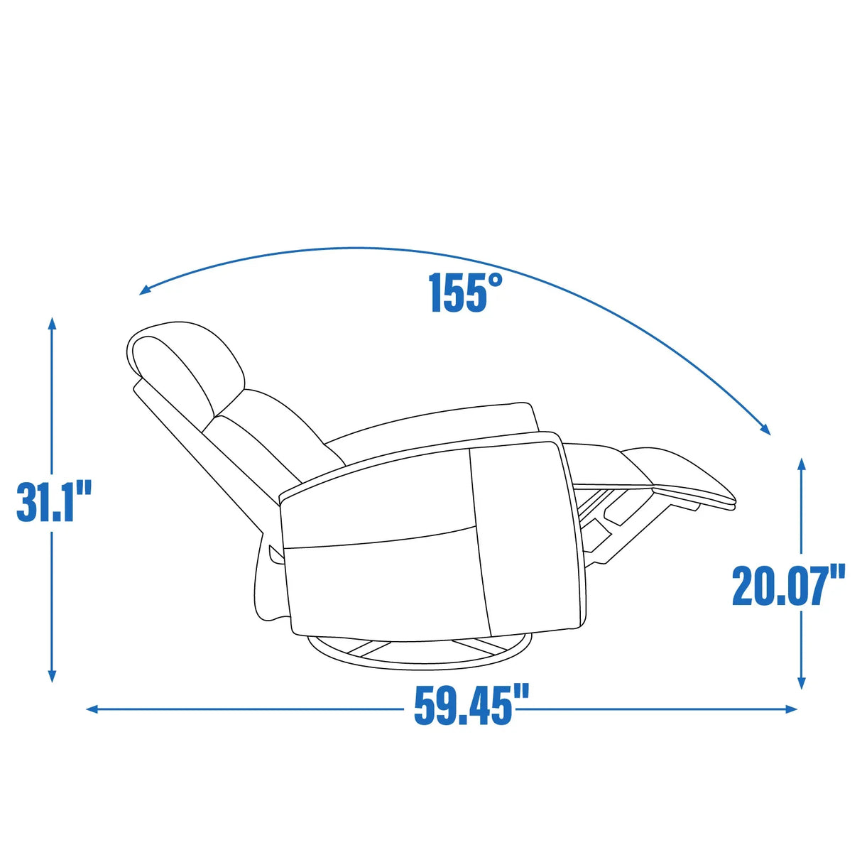 Heat Massage Medium-Firm Manual Recliner Chair - Omega Lifestyles