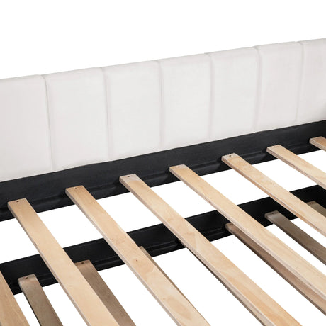 Twin Velvet Upholstered Daybed With Ergonomic Backrest And Trundle - Omega Lifestyles