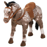 Realistic Ride-On Horse Toy With Saddle And Sound - Omega Lifestyles