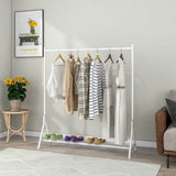 Industrial Vintage Metal Freestanding White Garment Rack - Omega Lifestyles